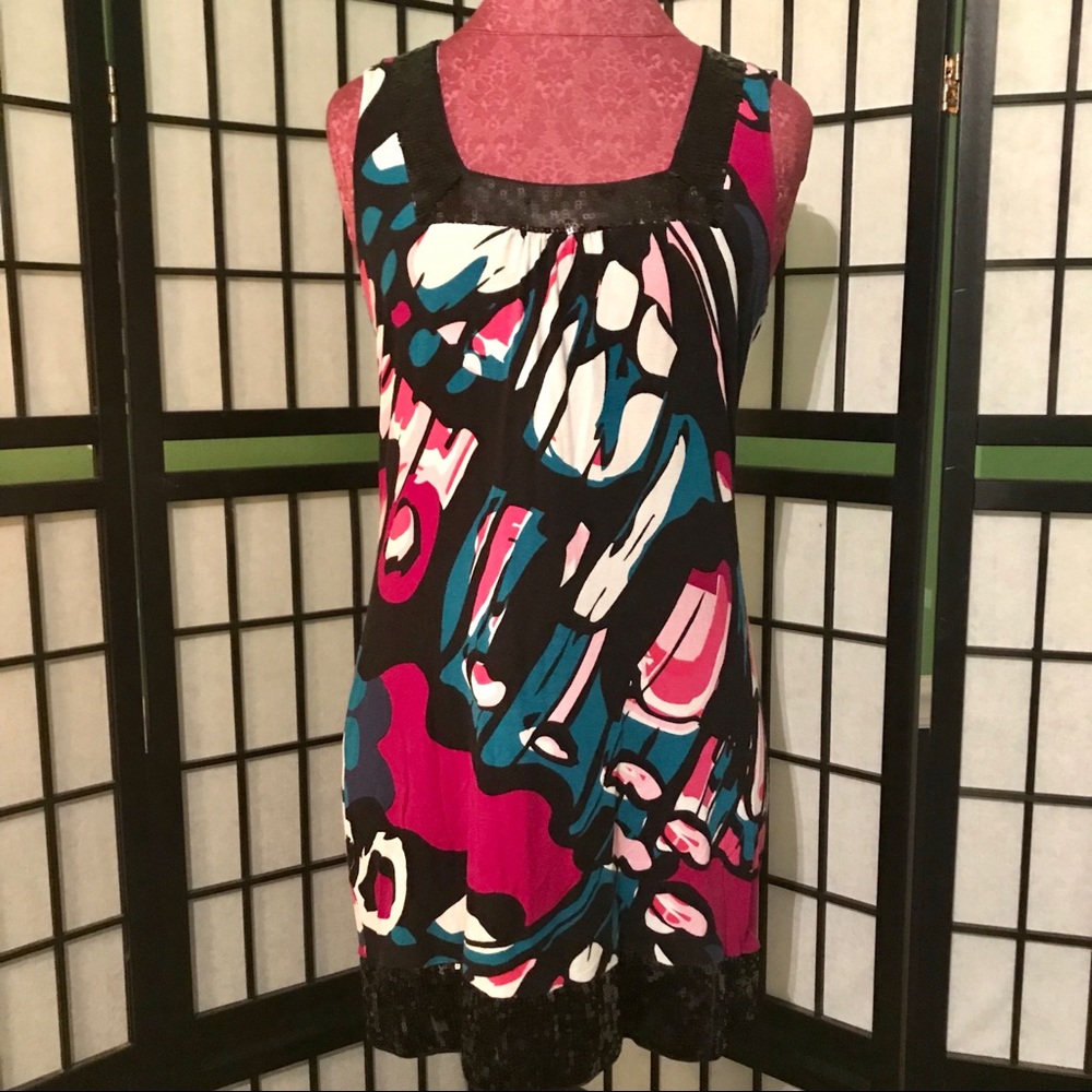 Gorgeous! Express- Sequined Short Dress/Long Top